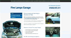 Desktop Screenshot of fivelampsgarage.co.uk
